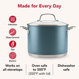 Color-Finished Stainless Steel 3-Ply Base 8-Quart Stockpot