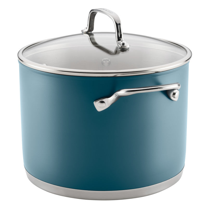 Color-Finished Stainless Steel 3-Ply Base 8-Quart Stockpot