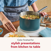 Color-Finished Stainless Steel 3-Ply Base 9-Piece Cookware Set