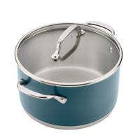Color-Finished Stainless Steel 3-Ply Base 9-Piece Cookware Set