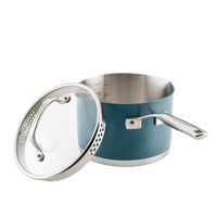Color-Finished Stainless Steel 3-Ply Base 9-Piece Cookware Set