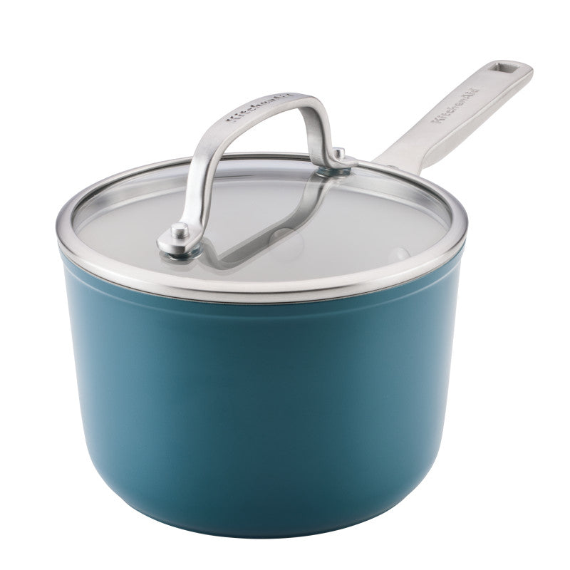 2-Quart Hard-Anodized Ceramic Induction Nonstick Saucepan with Lid