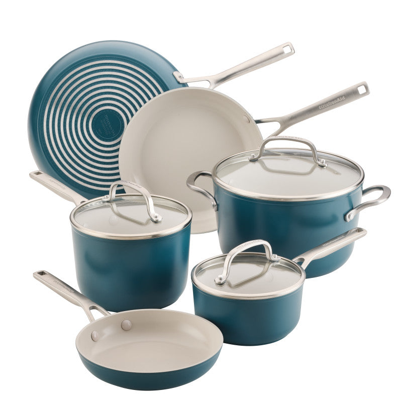 9-Piece Hard-Anodized Ceramic Induction Nonstick Cookware Set