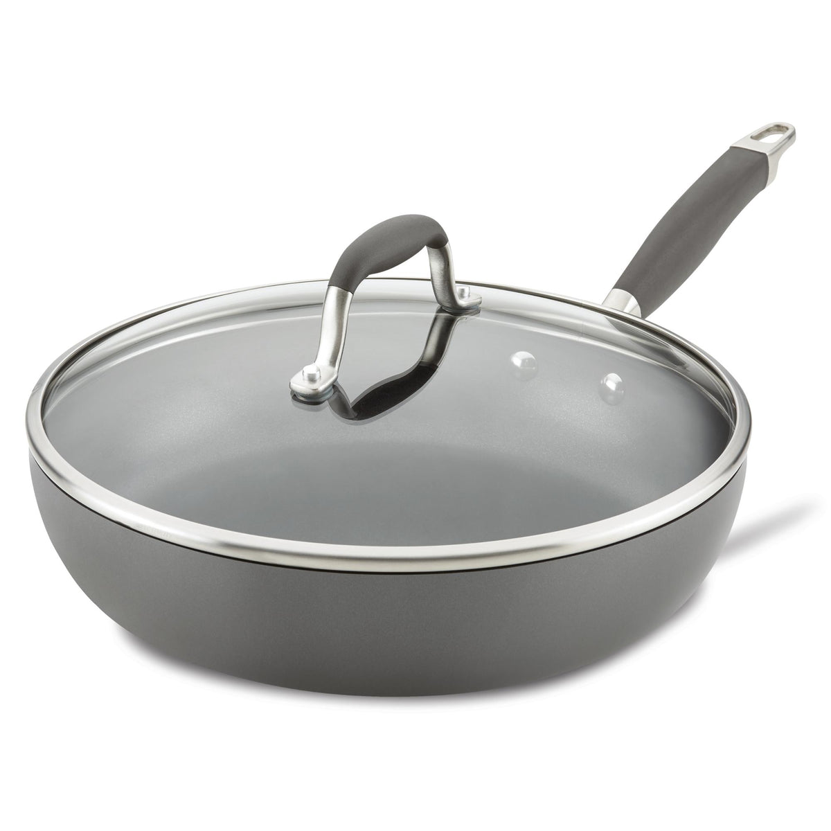Moonstone 12-inch deep nonstick frying pan with glass lid