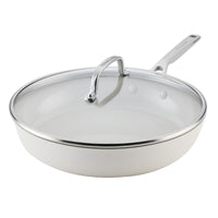 12.25-Inch Hard-Anodized Ceramic Induction Nonstick Skillet with Lid