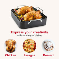 Hard-Anodized Roaster with Removable Nonstick Rack