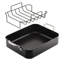 Hard-Anodized Roaster with Removable Nonstick Rack