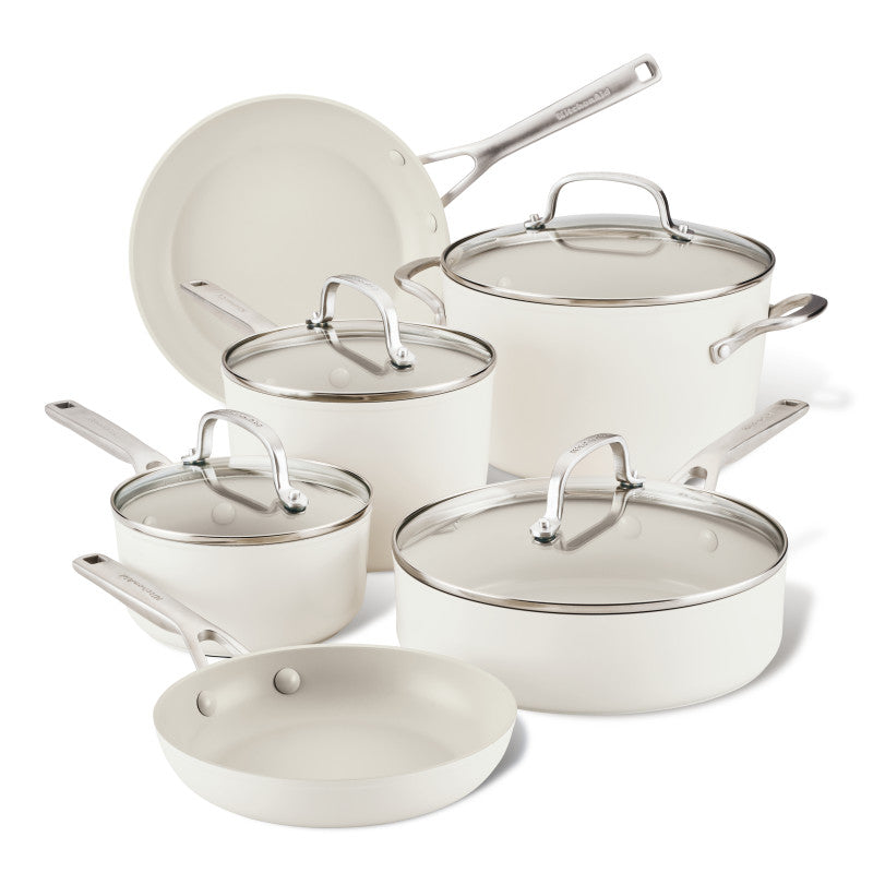 Hard-Anodized Ceramic Nonstick 10-Piece Cookware Set