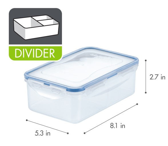 3-Piece 32-Oz. Divided Rectangular Food Storage Containers