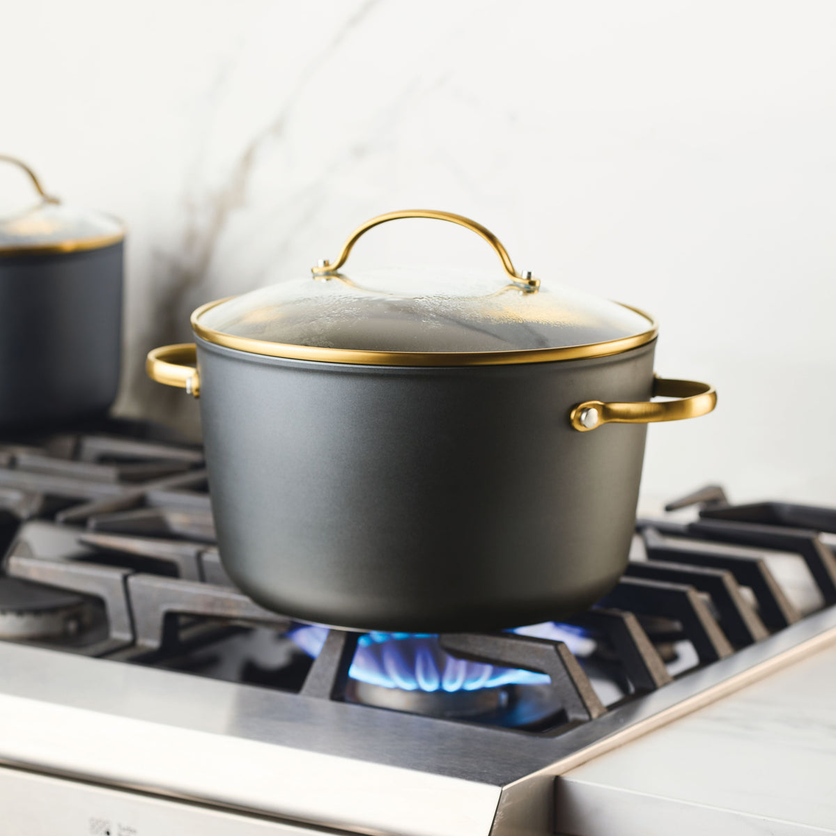 Forged Induction 6-Quart Ceramic Nonstick Stockpot with Lid