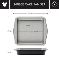 Two 9-Inch Nonstick Square Cake Pans