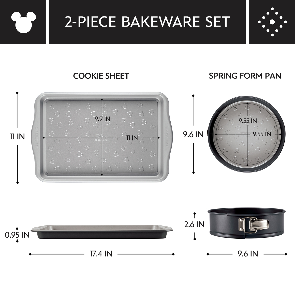 2-Piece Cookie Pan and Springform Pan Set