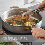 Stonewash Stainless Steel 5-Ply Clad 10-Piece Cookware Set