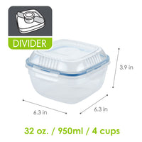 Set of 3 Salad Bowl with Tray and Dressing Cup