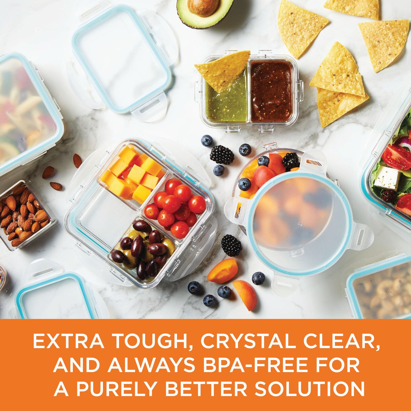 Tritan Airtight 29-oz Divided Square Container – PotsandPans
