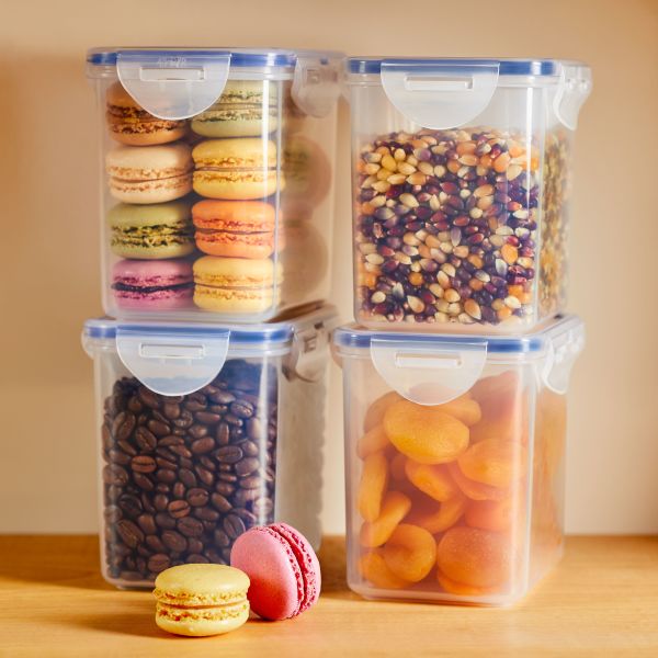 Set of 4: 3.6-Cup Tall Rectangular Food Storage Containers