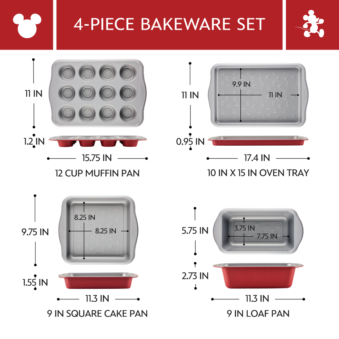 4-Piece Nonstick Bakeware Set