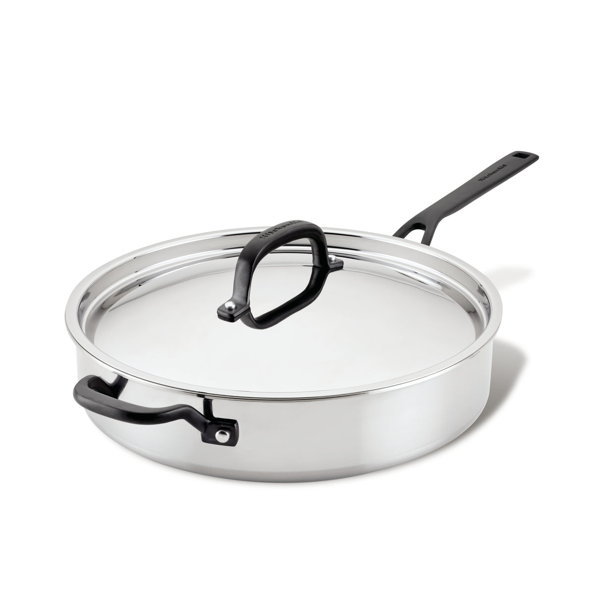 Stainless Steel 5-Ply Clad 5-Quart Saute Pan With Lid