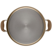 Bottom view of the bronze 8.5-quart stockpot showing the Anolon-stamped base