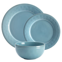 Agave blue dinner plate, salad plate and bowl