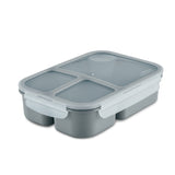 51.7-Ounce On the Go Divided Lunch Box Container with Removable Dips and Dressings Cup