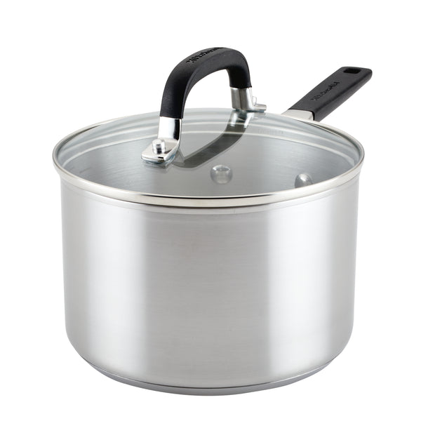 3-Quart Stainless Steel Saucepan with Lid