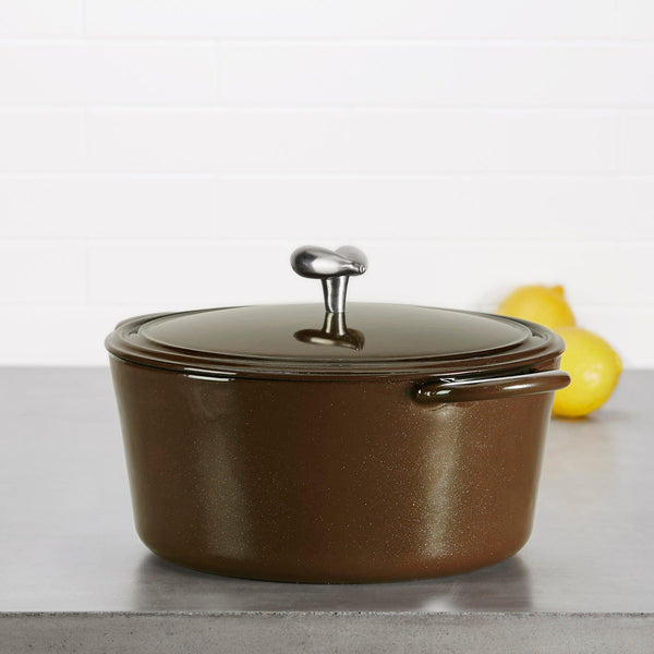 Ayesha Curry Kitchenware Enameled Cast Iron Dutch Oven/Casserole Pot with  Lid, 6