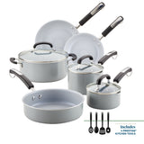 13-Piece Recycled Aluminum Ceramic Nonstick Cookware Set