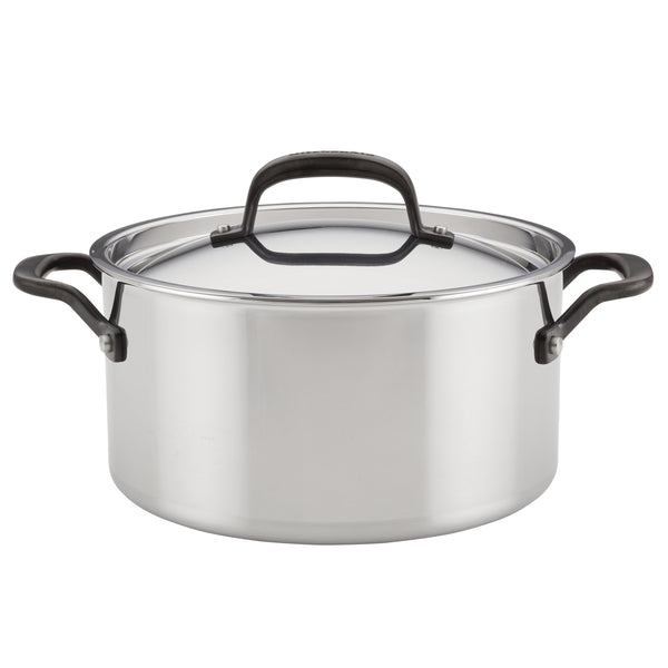 5-Ply Clad Stainless Steel 6-Quart Stockpot with Lid