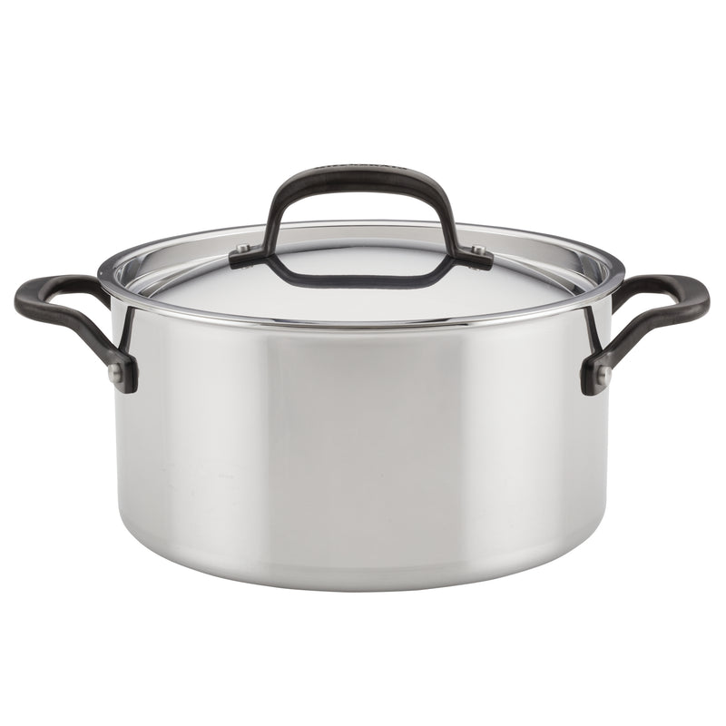 5-Ply Clad Stainless Steel 6-Quart Stockpot with Lid