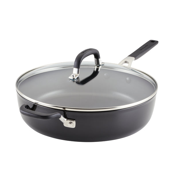 Hard Anodized Nonstick Saute Pan with Lid