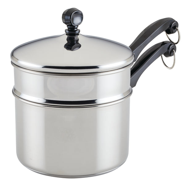 2-Quart Double Boiler Saucepan with Lid