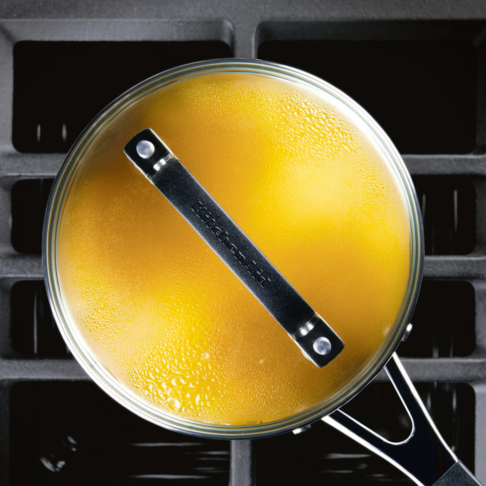 Stainless Steel 2-Quart Saucepan with Measuring Marks and Lid