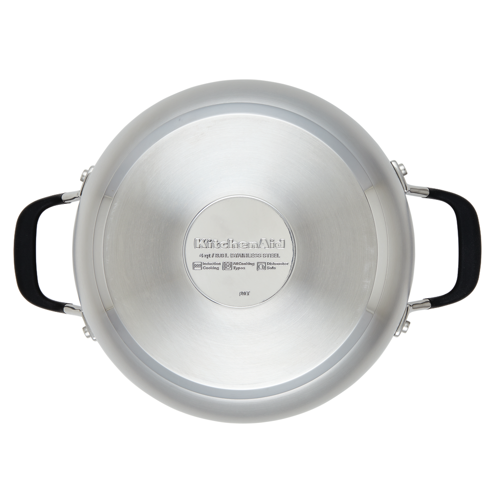 Stainless Steel 4 Quart Casserole with Lid PotsandPans