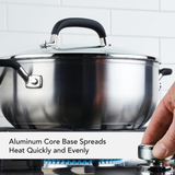 Stainless Steel 4-Quart Casserole with Lid