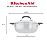 Stainless Steel 4-Quart Casserole with Lid