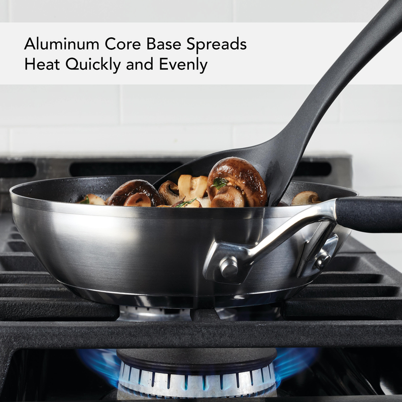 2-Piece Stainless Steel Nonstick Frying Pan Set