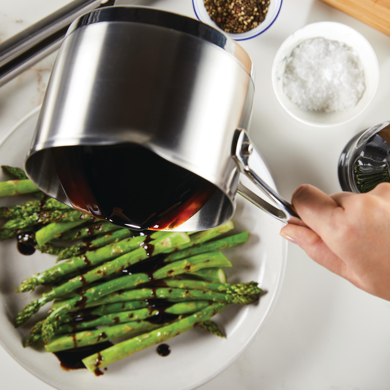 3-Ply Stainless Steel 1.5-Quart Saucepan with Pour Spouts