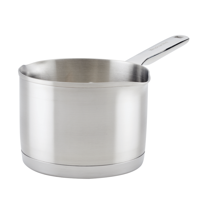 3-Ply Stainless Steel 1.5-Quart Saucepan with Pour Spouts