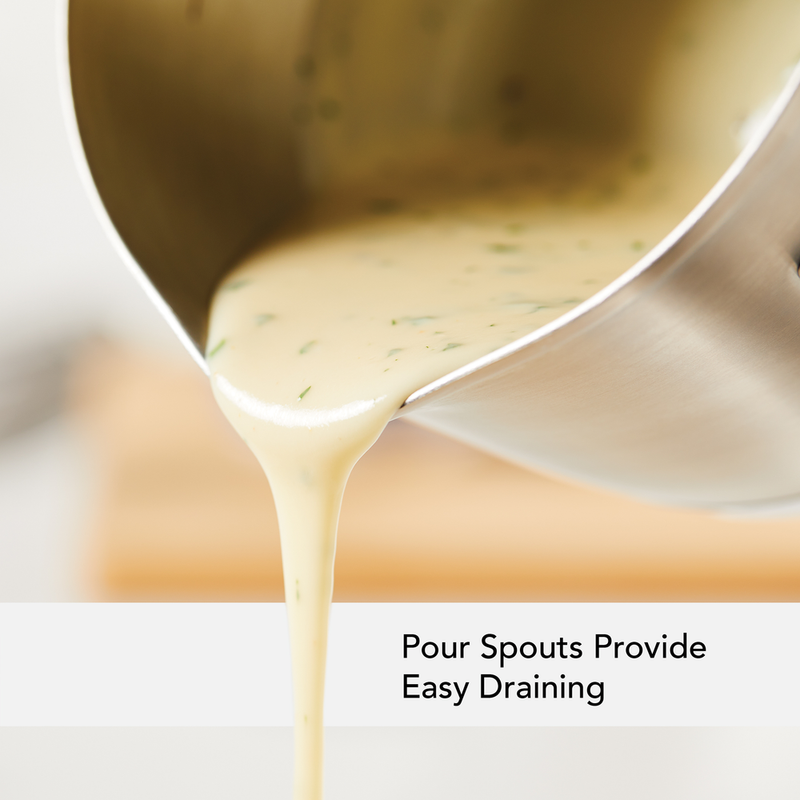 3-Ply Stainless Steel 1.5-Quart Saucepan with Pour Spouts