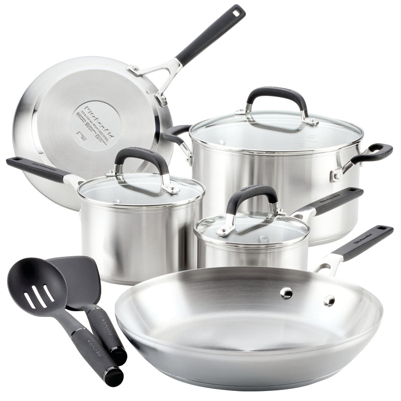 10-Piece Stainless Steel Cookware Set