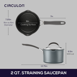 2-Quart ScratchDefense™ A1 Series Nonstick Sauce Pan with Lid