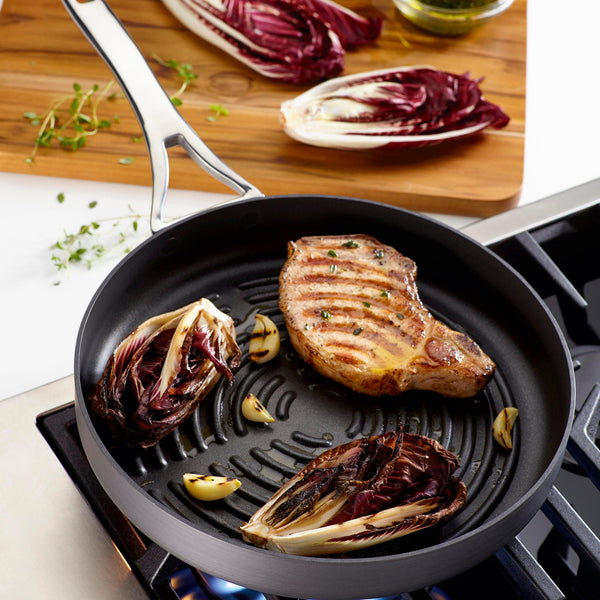 Nouvelle Copper 12-Inch Deep Round Grill Pan