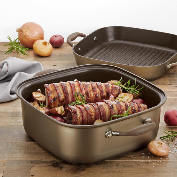 Advanced 7-Qt. Square Dutch Oven and 11" Grill Pan Lid