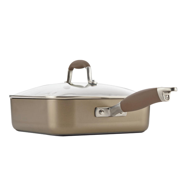 Advanced 4-Quart Square Sauté with Lid and Helper Handle