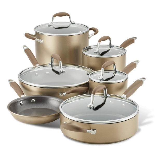 Anolon Tri-Ply Clad Stainless Steel 12pc Cookware Set