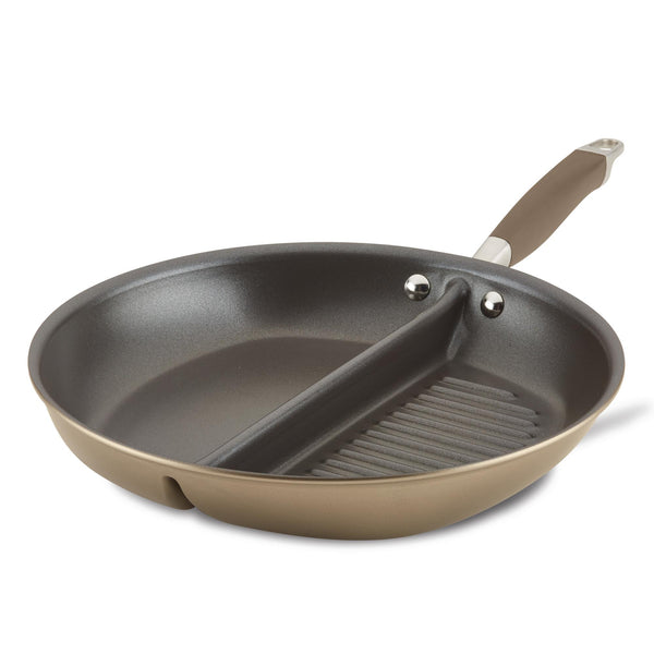 Advanced Home 12-Inch Divided Grill and Griddle Pan