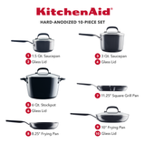 Hard-Anodized Nonstick 10-Piece Cookware Set