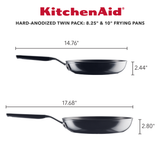 Hard-Anodized Nonstick 2-Piece Frying Pan Set