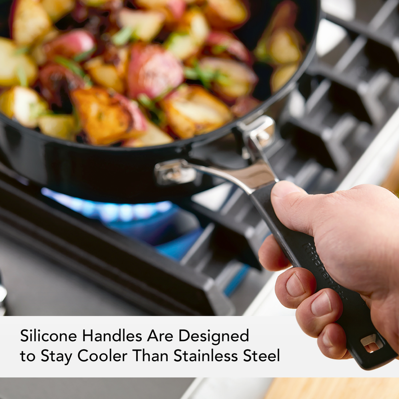 Hard-Anodized Nonstick 3-Quart Saute Pan with Lid